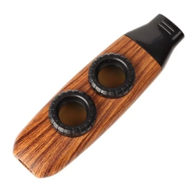 Abbildung von SHABD Doppelloch Design Kazoo Doppelmembran Begleitung Ukulele Gitarre Violine Tragbares Musikinstrument A