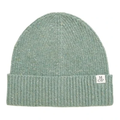 Abbildung von Marc OߴPolo Herren Strickmütze aus Woll Mix Beanie, Grün (Rain Kissed Leaf), One Size