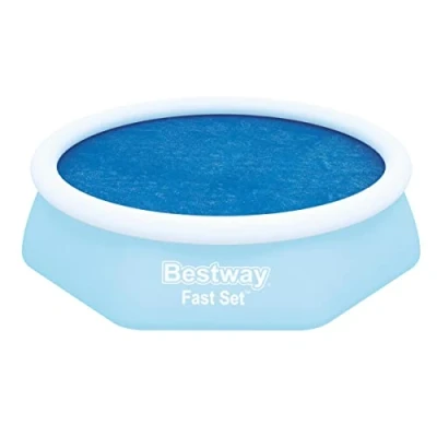 Abbildung von BESTWAY Solarabdeckplane Flowclear Solarplane Wärme Heiz Folie Blau für Pool Swimmingpool Ø 210cm