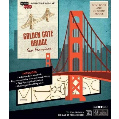Abbildung von IncrediBuilds: San Francisco: Golden Gate Bridge Book and 3D Wood Model