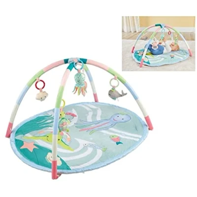 Abbildung von Ferrex Baby Activity Decke Spielwiese Krabbeldecke mit Spielbogen Spieldecke, Babydecke, Aktivspieldecke