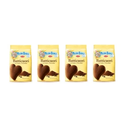 Abbildung von 6x Mulino Bianco Kakao Kekse Batticuori Italien biscuits cookies kuchen brioche