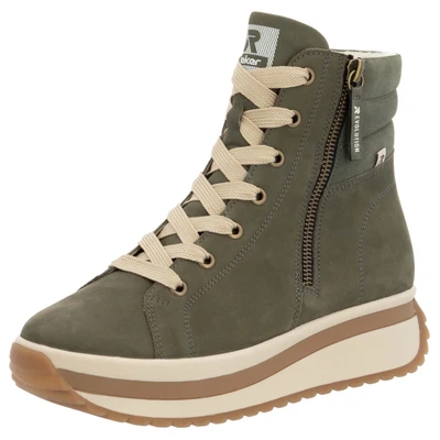 Abbildung von Rieker Evolution Sneaker high, Damen, Größe: 36, Khaki Schuhe