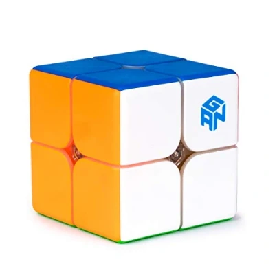 Abbildung von GAN 249 v2 Speed Cube 2x2, Mini Zauberwürfel Original Stickerless 48mm IPG v4 Kern &amp; GES v3 Elastische Anpassung, Erwachsene und Kinder Nicht Magnetisch