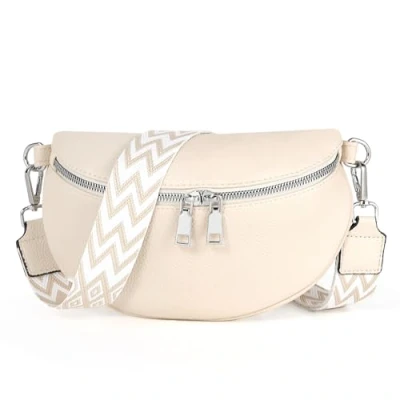 Abbildung von TANTOMI Umhängetasche Damen Bauchtasche PU Leder, Crossbody Bag Breiter Gurt, Umhängetaschen Stylisch, Gürteltasche Elegante
