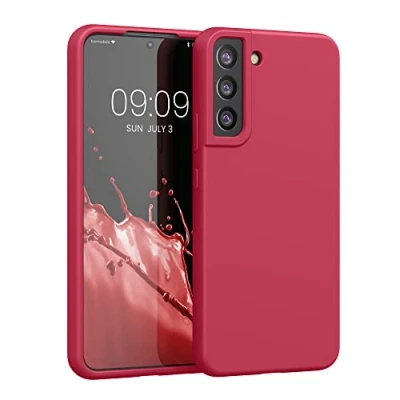 Abbildung von kwmobile Hülle kompatibel mit Samsung Galaxy S22 Plus Silikon Handy Case Handyhülle weiche Oberfläche kabelloses Laden Sweet Cherry