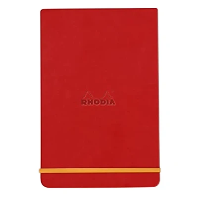 Abbildung von Rhodia 194366C Notizbuch Webnotepad 9x14cm, 96 Blatt abtrennbar liniert 90g, 1 Stück, Klatschrot