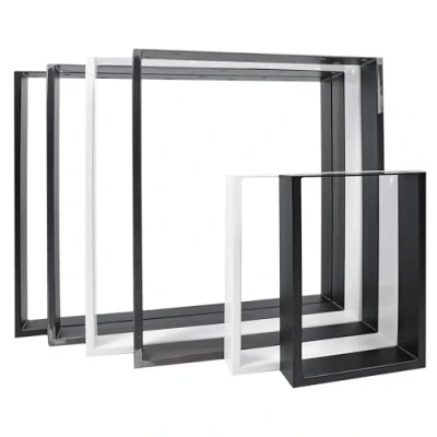 Abbildung von Natural Goods Berlin 2X Tisch KUFEN Einfache Montage Beine aus Metall in Industrial Matt Ideal für DIY Projekte wie Esstisch, Schreibtisch, Couchtisch, Bank Gestell 40x43 cm