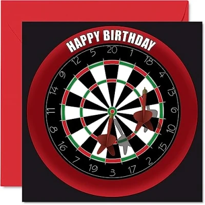 Abbildung von Stuff4 Lustige Geburtstagskarte zum 54. Geburtstag für Männer und Frauen Dartscheibe Happy Birthday Karte Vater, Mutter, Großvater, Nanny, Oma, Onkel, Tante, Cousin, Freund, 145 mm x mm,