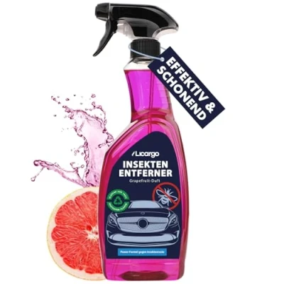Abbildung von LICARGO Insektenentferner Auto 750ml Effektiver Insektenreiniger für Auto, Caravan Flugrostentferner, Baumharzentferner Vogelkot Entferner Glas, Lack, Chrom, Kunststoff