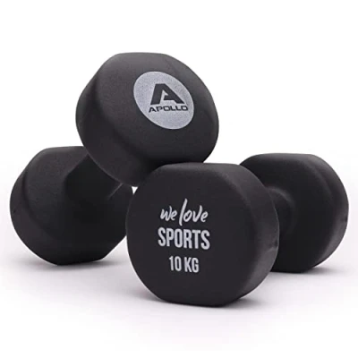 Abbildung von Apollo Hantel Set 2er Kurzhantel Fitness Hanteln 2 kg bis 10 kg, (2er Set), Rutschfest und robust, für ein effektives Training!