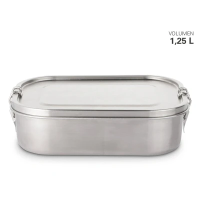 Abbildung von Brotdose Lunchbox Edelstahl 1,2l mit Dichtung und Trennsteg