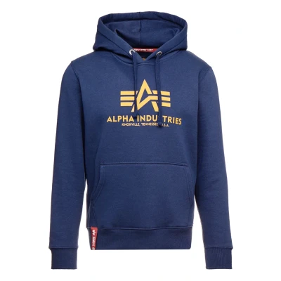 Abbildung von Alpha Industries Basic Hoody Kapuzensweat für Herren New Navy/Wheat