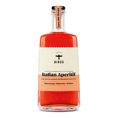 Abbildung von BIRDS Italian Aperitif 15% Vol Ideal für italienischen Spritz mit Prosecco Premium Aperitivo Bitter Orange, Rhabarber und Kräuter (1 x 0,5l)