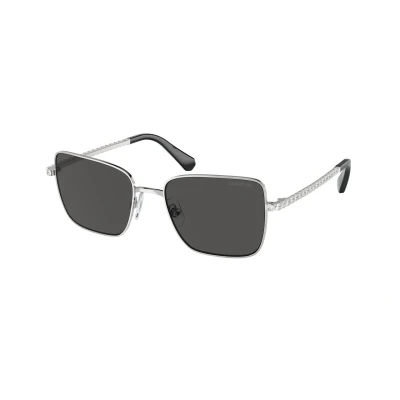Abbildung von Swarovski Sonnenbrille silvercoloured/dark grey, Damen, Größe: 53, Silver coloured/dark grey