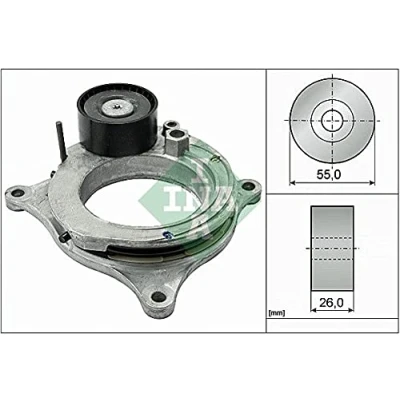 Abbildung von INA 534 0598 10 Spannarm, Keilrippenriemen BMW: 2 Coupe, 1 Schrägheck, 3 Touring
