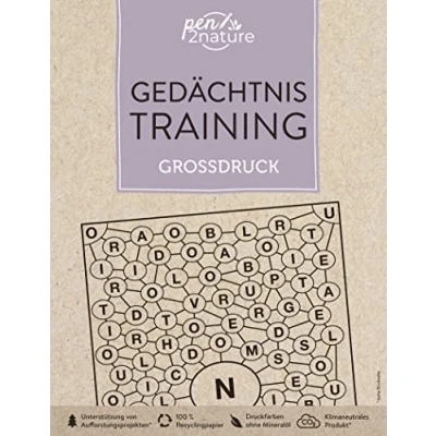 Abbildung von Gedächtnistraining Großdruck: pen2nature: 100 % Recyclingpapier klimaneutrale Produktion unterstützt Aufforstungsprojekte (pen2nature books)