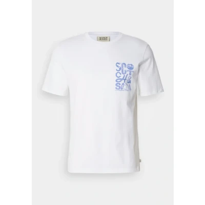 Abbildung von Scotch &amp; Soda Herren Regular Fit Left Chest Logo T Shirt, Bright White 101, S