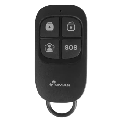Abbildung von NIVIAN Drahtlose Fernbedienung kompatibel mit Alarm, mehrere Funktionen zur Verwaltung des Alarmsystems (bewaffnet, demontiert, teilweise bewaffnet, SOS Signal)