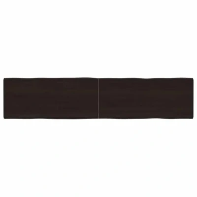 Abbildung von vidaXL Tischplatte, Holzplatte für Tisch Esstisch Couchtisch, Massivholzplatte Handgefertigt mit Baumkante, Ersatztischplatte Scharnierdesign, Dunkelbraun 180x40x(2 4) cm Massivholz Behandelt