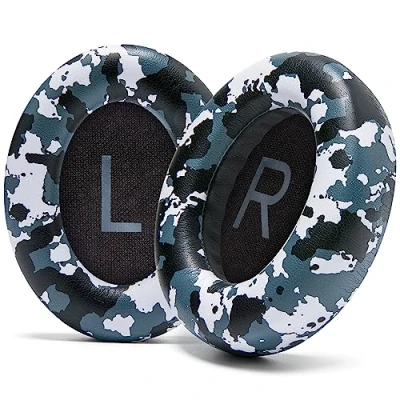 Abbildung von WC Wicked Cushions Verbesserte Ersatz Ohrpolster für Bose 700 Noise Cancelling Kopfhörer (NC700) weicheres PU Leder, luxuriöser Memory Schaum, zusätzliche Dicke, extra langlebig Snow Camo