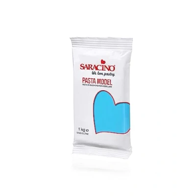Abbildung von Saracino Fondant Model Hellblau Zum Modellieren 1 kg Glutenfrei Made In Italy…