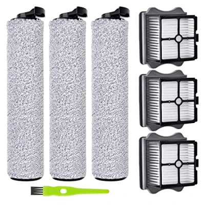 Abbildung von 6 Stück Zubehörset für Tineco iFloor3 / Floor One S3 Nass und Trockensauger Ersatzteile Enthält 2 Bürstenrolle 3 HEPA Filter