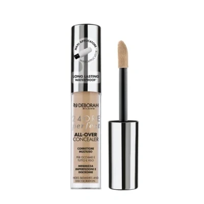 Abbildung von Deborah Milano Flüssigkeitskorrektor 24 Stunden Perfect All Over Concealer, 04 Apricot, Long Lasting und Wasserdicht, hohe Deckkraft, minimiert Unebenheiten, Augen Gesichtsschmerzen