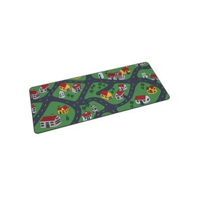 Abbildung von KRUX Space City XXL, Schreibtischunterlage, Gaming mousepad, 400x970 mm, Starke Nähte, Design inspiriert durch ikonische Teppiche, Thema City, Hergestellt aus einem wasserabweisenden Material, KRXG001