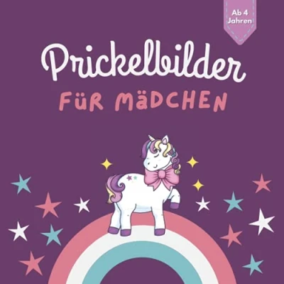 Abbildung von Prickelbilder für Mädchen ab 4 Jahren: Prickelblock Prickeln, Malen, Ausschneiden und Basteln ! Einhorn Kinder