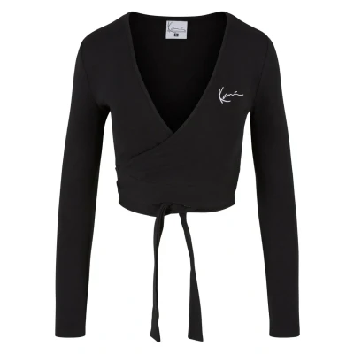 Abbildung von Karl Kani Chest Signature Essential Short Laced Langarmshirt, Damen, Größe: Large, Black
