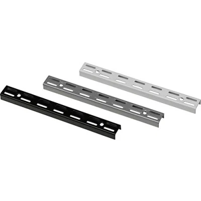 Abbildung von ib style 2 Stück Wandschiene reihiges System 4 Abmessungen 3 Farben 100 cm Weiss für Regalträger Regalsystem Winkel Regalhalter Regalwinkel