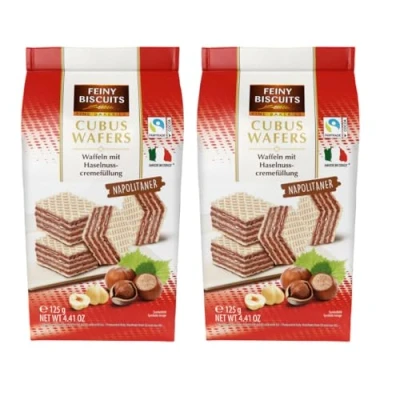 Abbildung von Feiny Biscuits Cubus Wafers Napolitaner Waffeln Mit Kakaocremefüllung Vorteilspackung 2 x125g