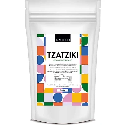 Abbildung von Limfood 200g Tzatziki Gewürzmischung, Gewürz für selbstgemachten mit Knoblauch, auch Quark, Dip &amp; Salatdressing