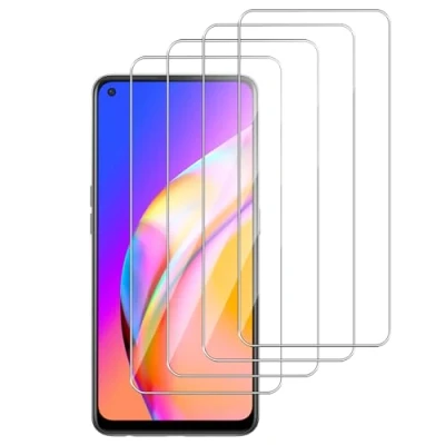 Abbildung von Dlxiks 4 Stück, Schutzfolie für Oppo A94 5G, 9H Härte Folie Panzer Schutz Glas, Ultrabeständig,Anti Kratzen Hohe Klar Displayschutzfolie 5G