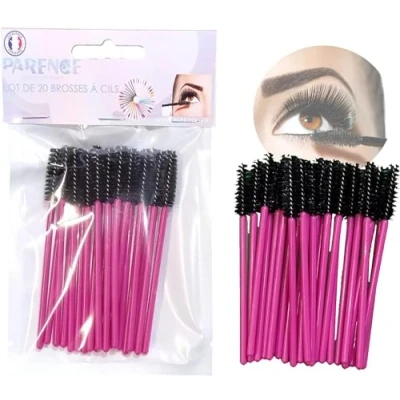 Abbildung von PARENCE. 20PCS Premium Silikon Weichfaser halb wiederverwendbare und waschbare Wimpernpinsel, Einweg nach 5 Gebrauch, Wimpernbürsten, Mascara Make up Tool Augenbrauenpinsel Applikator