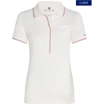 Abbildung von Tommy Hilfiger Curve Poloshirt &quot;CRV SLIM RWB TIPPING POLO 1/2SLV&quot;, Große Größen