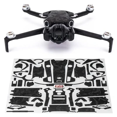 Abbildung von WRAPGRADE Skin Kompatibel mit DJI Mini 4 Pro (Black Bumpy Camo)