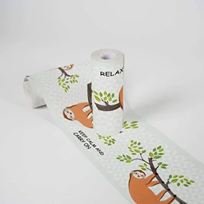 Abbildung von A.S. Création Bordüre &quot;Chill &amp; Relax&quot;, Tapete Kinderzimmer Orange Grün Braun