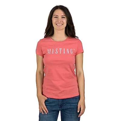 Abbildung von Mustang Alexia C LOGO Tshirt print coral, Damen, Größe: Medium, Coral