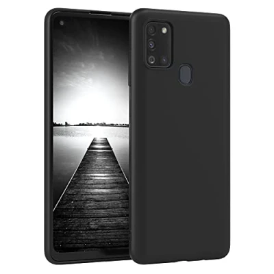 Abbildung von EAZY Case Silikonhülle für Samsung Galaxy A21s Hülle Silikon Schwarz stoßfeste Handyhülle Schutzhülle mit Kameraschutz Dünn Premium Schutz Cover TPU Phone Bumper in Matt