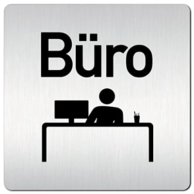 Abbildung von Türschilder24 XXL Schild Türschild (B) 125 x mm Büro 1,5 Aluminium Vollmaterial 100% Made in Germany (Büro Pikto 003)