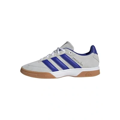Abbildung von adidas Herren Spezialist Hallenschuhe, FTWR White/Lucid Blue/Grey Two, 48.5 EU, White Lucid Blue Grey 49 1/3 EU