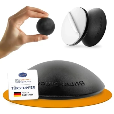 Abbildung von homeXpert Türstopper Wand Schwarz selbstklebend [10 Stück] Ø 40 mm kleiner Wandpuffer für Wandschutz Türpuffer Türanschlag, Türgriffschutz, Türklinken Stopper