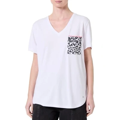 Abbildung von Key Largo WT CAT Vneck Tshirt print, Damen, Größe: XS, White