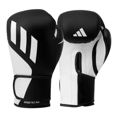 Abbildung von adidas Boxhandschuhe Speed TILT 250 mit innovativer Technologie, Schwarz/Weiß, 12 oz