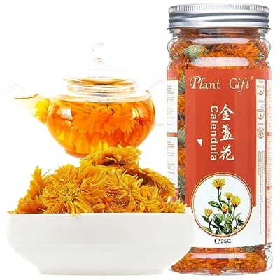 Abbildung von Plant Gift Calendula tea, 金盏花 Kräuter Tee, chinesischer Blumen 100% natürliche Ringelblume Gesundheitskalendula getrocknet organisch, verlieren Gewicht beliebt 35g / 1.23oz