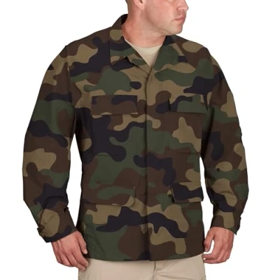 Abbildung von Propper Herren Uniform Ripstop BDU Mantel, Woodland, 60% Baumwolle, 40% Polyester, XL