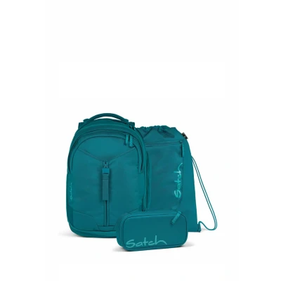 Abbildung von satch match Schulrucksack set deep Petrol