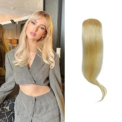 Abbildung von 2 STÜCKE Wave Side Bang 100% Echthaar Clip in Pony Curly Fringe Hair Extensions (Blond)